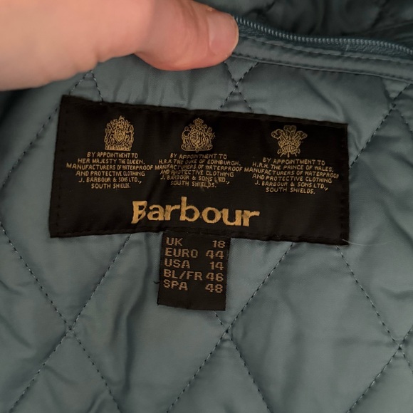 Barbour Annandale Quilt Jacket - Eucalyptus Womens Size US 14 - Picture 5 of 5